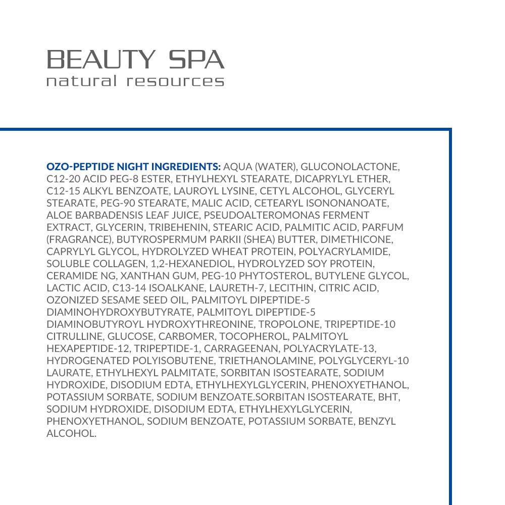 Пептидный озонированный ночной крем ОЗО-ПЕПТИД НАЙТ для всех типов кожи, BEAUTY SPA 50 мл