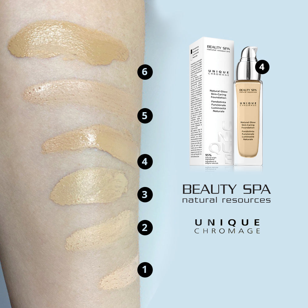Foundation fluid CHROMAGE UNIQUE SPF 15 with the effect of adaptation to skin tone, tone 4, Beauty Spa 30 ml
