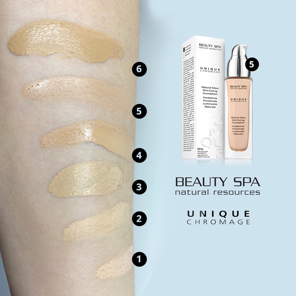 Foundation fluid CHROMAGE UNIQUE SPF 15 with the effect of adaptation to skin tone, tone 5, Beauty Spa 30 ml