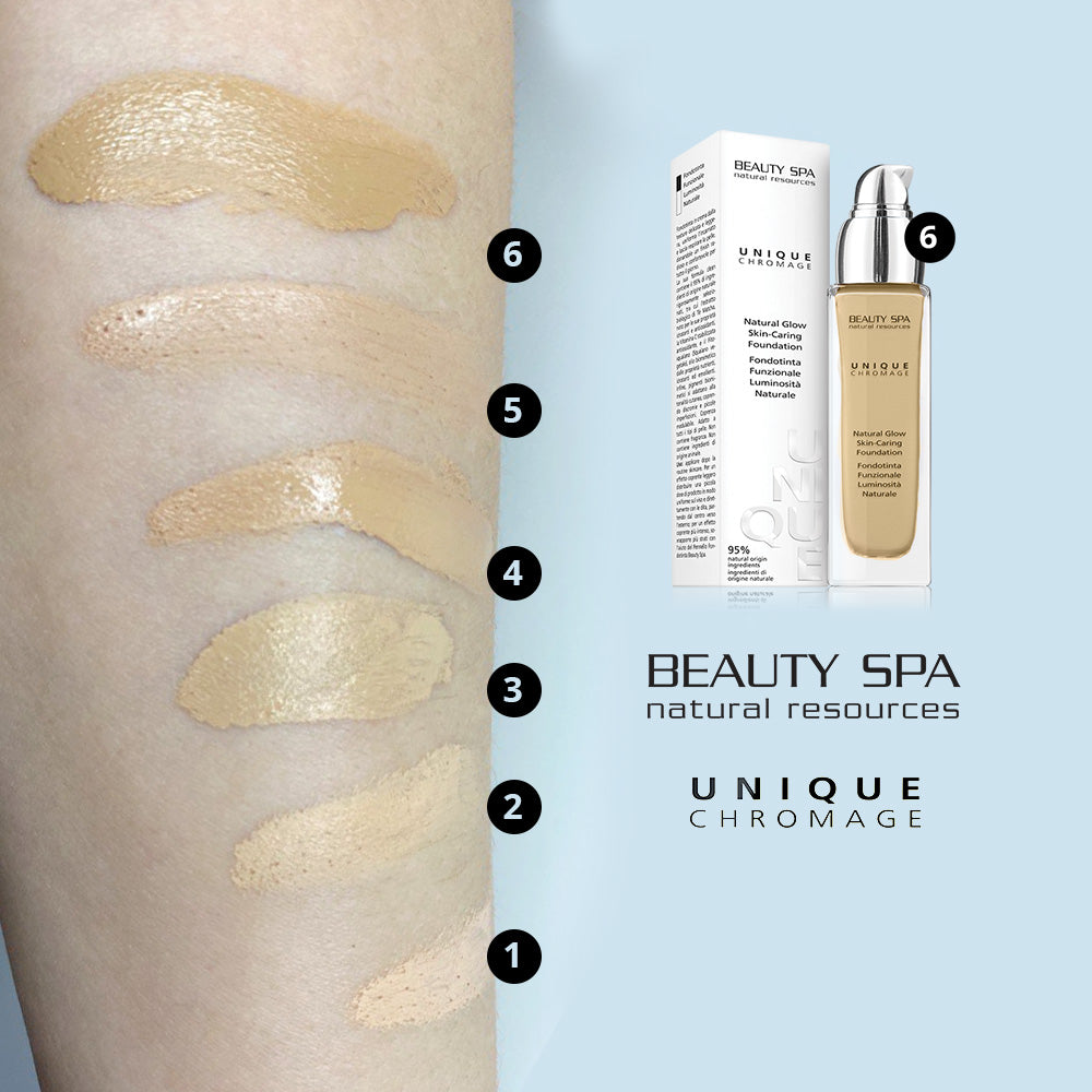 Foundation fluid CHROMAGE UNIQUE SPF 15 with the effect of adaptation to skin tone, tone 6, Beauty Spa 30 ml