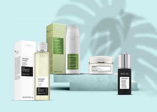 LIGHTENING SET for normal skin type with imperfections, 4 products
