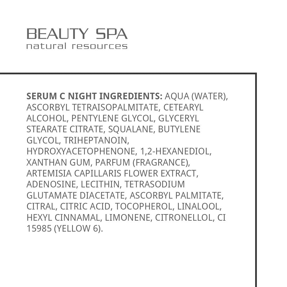 Revitalizing whitening SERUM C NIGHT, Beauty Spa 30 ML