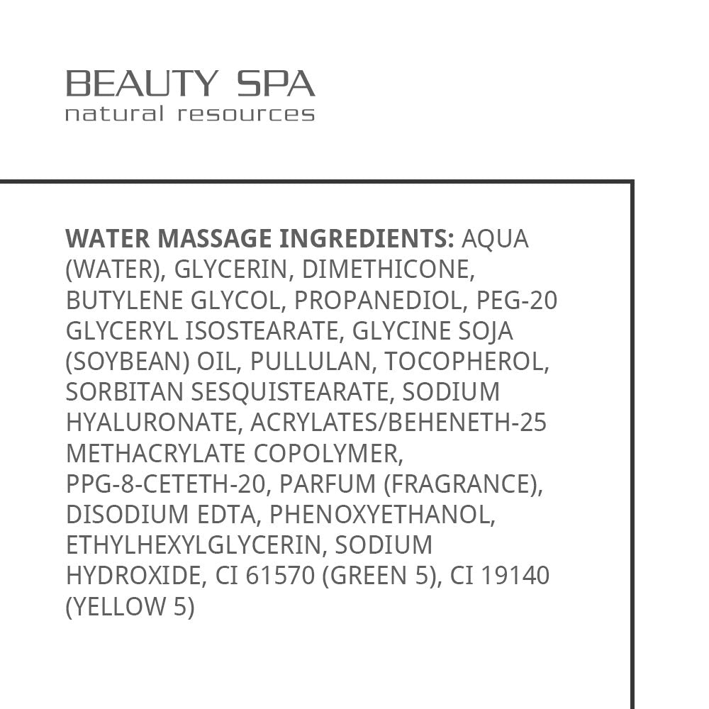 Super-moisturizing and hyaluronic gel-mask WATER MASSAGE leave in, Beauty Spa mask 300 ml