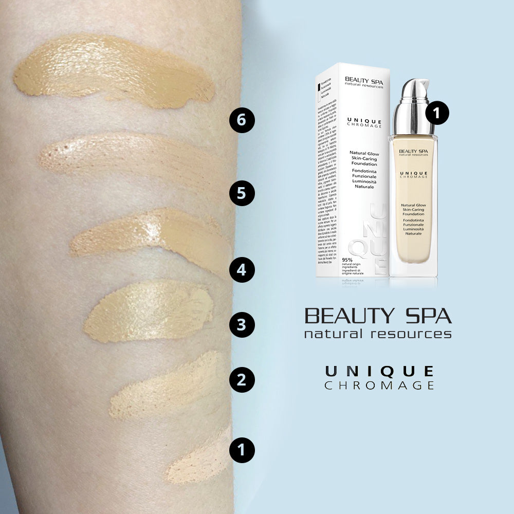 Foundation fluid CHROMAGE UNIQUE SPF 15 with the effect of adaptation to skin tone, tone 1, Beauty Spa 30 ml