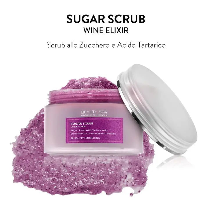 Body sugar scrub WINE ELIXIR with tartaric acid, Beauty Spa 250 ml